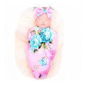 Swaddle Set, Baby Blanket, Floral Baby Blanket